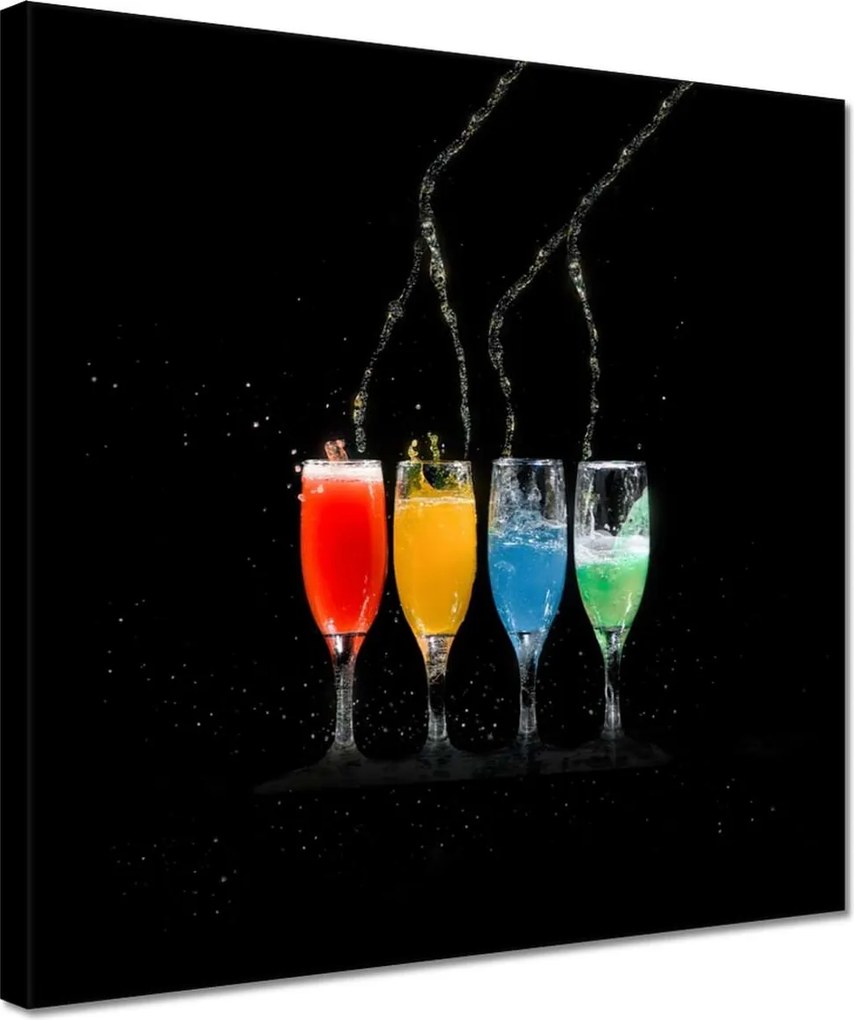 Vászonkép 30x30 Színes italok