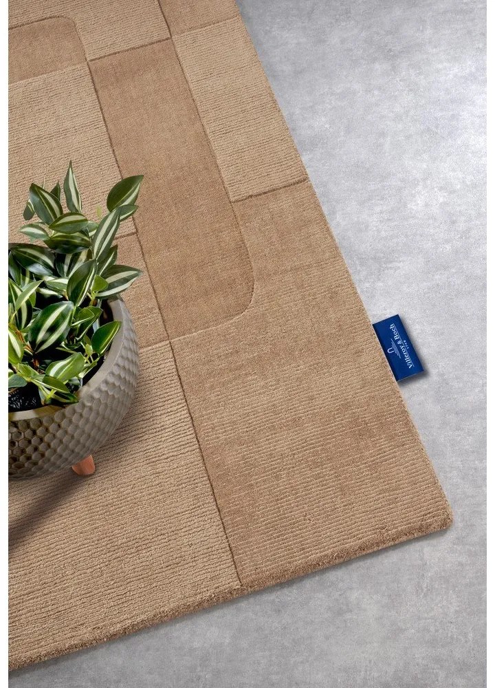 Bézs kézi szövésű gyapjú futószőnyeg 80x250 cm Charlotte – Villeroy&amp;Boch