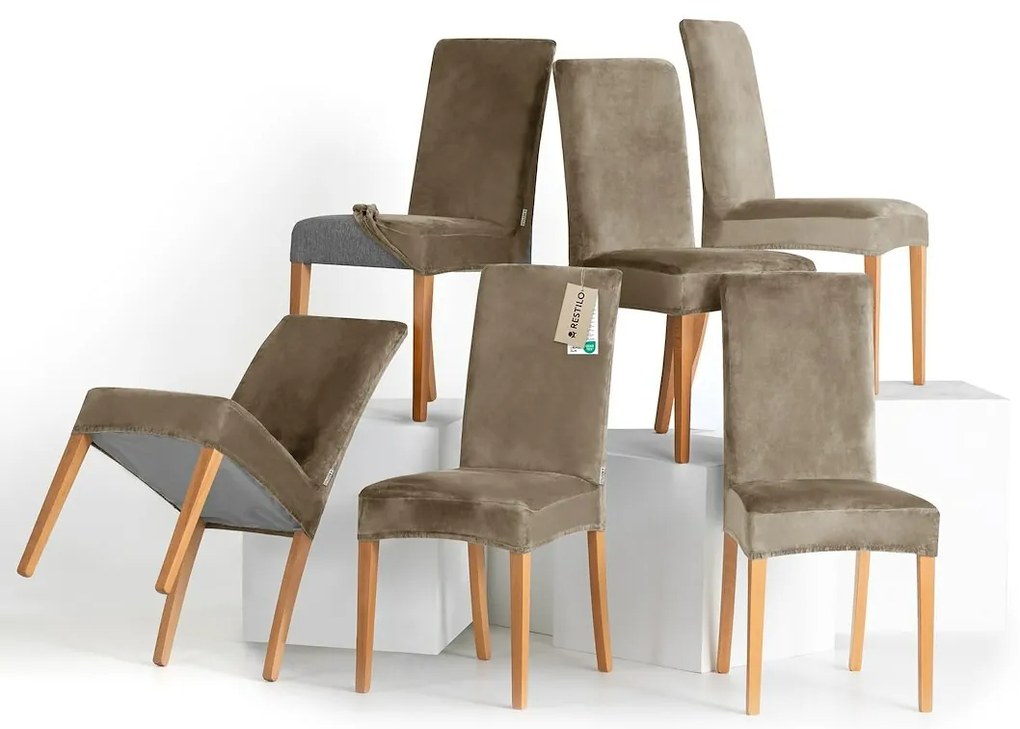 Restilo Feszítő huzat székhez Sento bézs, 48 x 48x 58 + 10 cm, 6 db-os szett