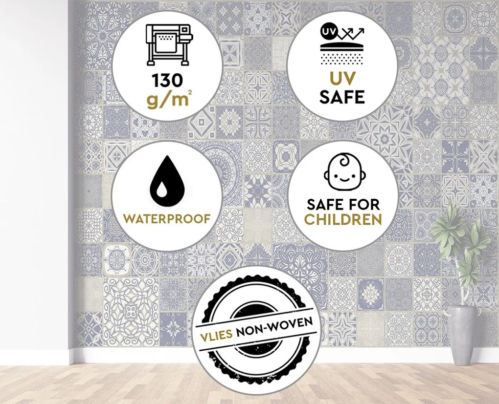 Gario Fotótapéta Keleti kék mozaik - Andrea Haase Anyag: Vlies, Méret: 400 x 280 cm