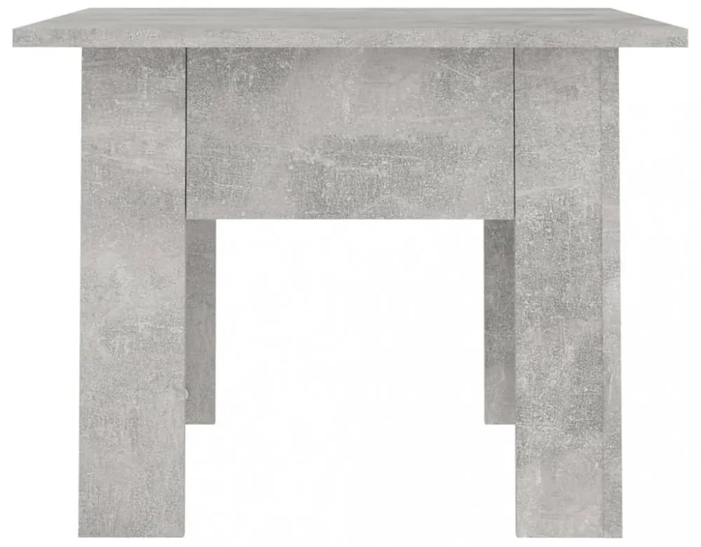 betonszürke szerelt fa dohányzóasztal 55 x 55 x 42 cm