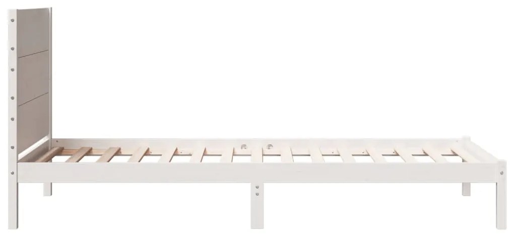 fehér tömör fa extra hosszú ágykeret matrac nélkül 100 x 220 cm