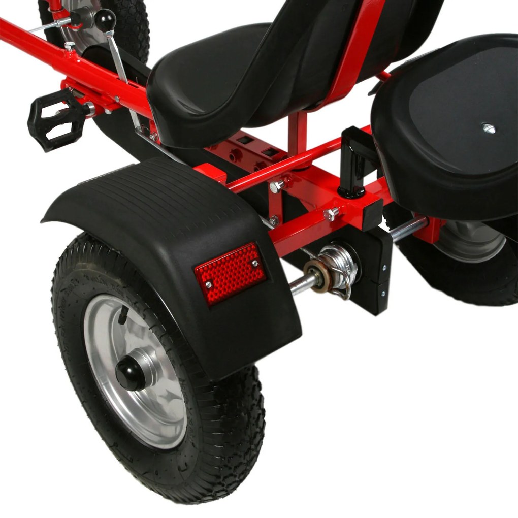 Kétszemélyes gokart autó, piros