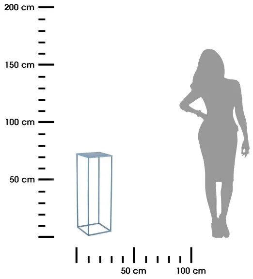 Virágállvány 70x24 cm kék
