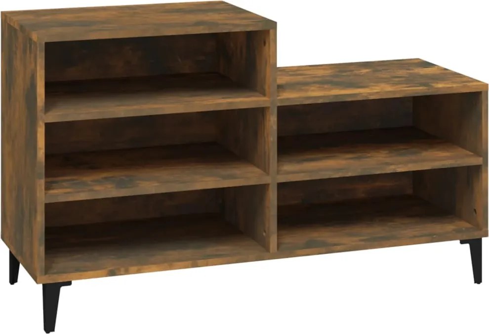 vidaXL füstös tölgy színű szerelt fa cipősszekrény 102 x 36 x 60 cm