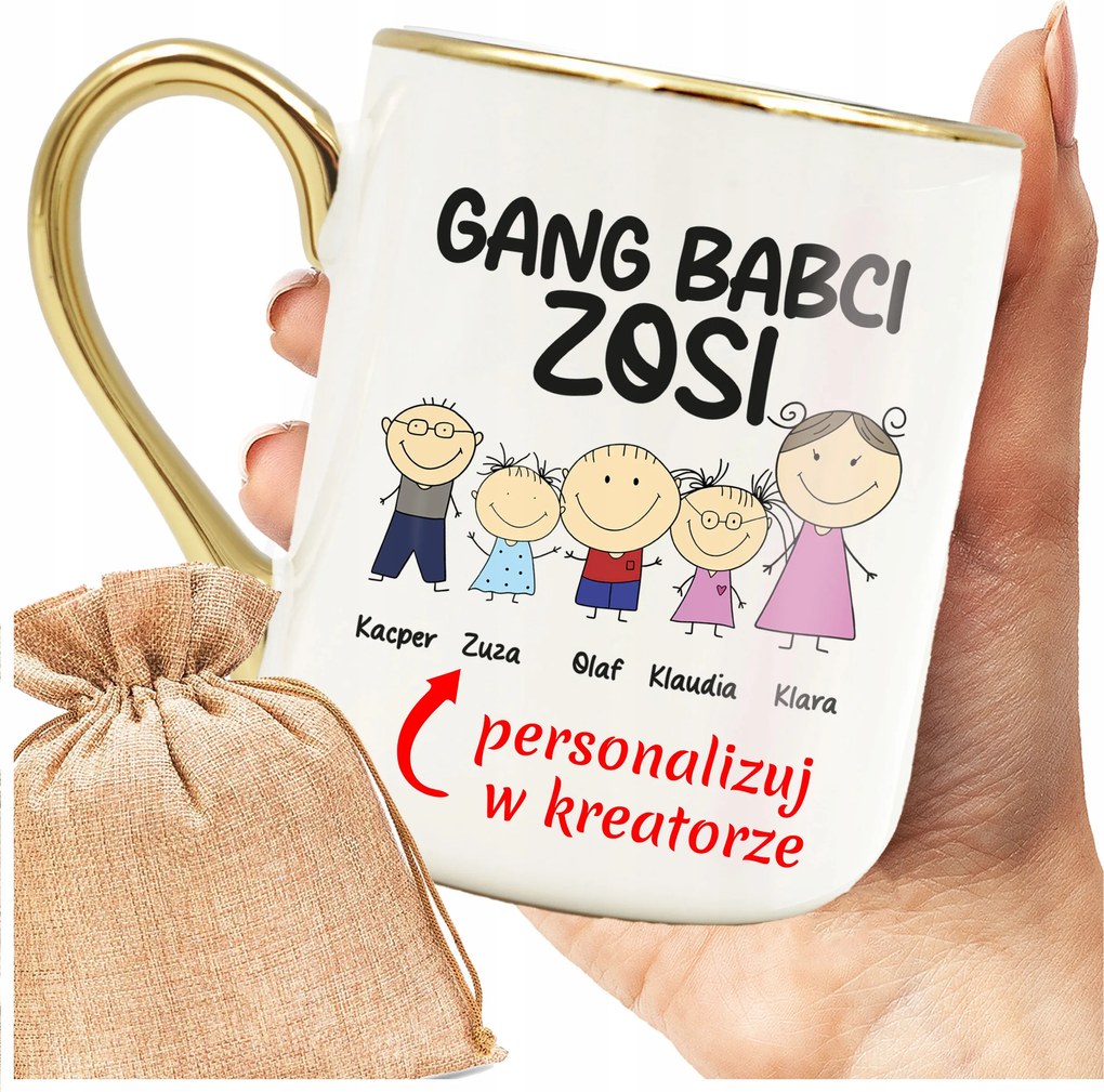 Bögre Banda Nagymama Unokák Nevei Személyre Szabott Ajándék Bögre