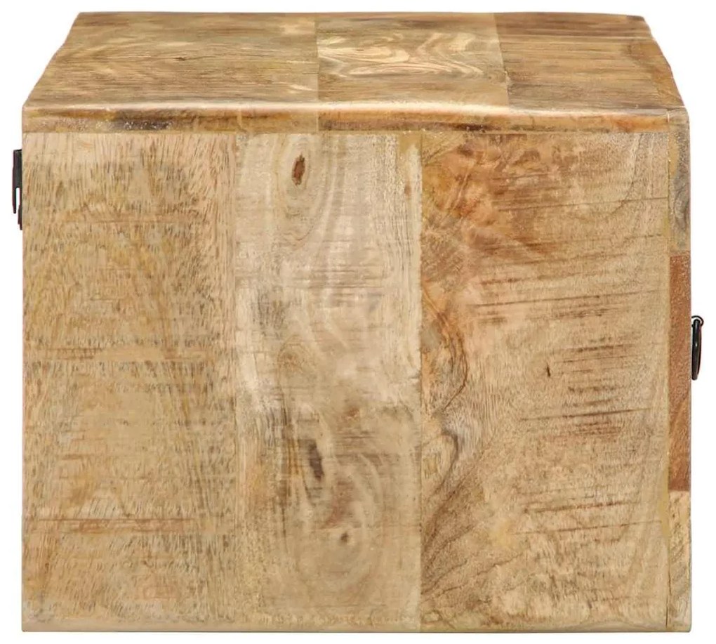 tömör nyers mangófa falra szerelhető TV-szekrény 100x32x25 cm