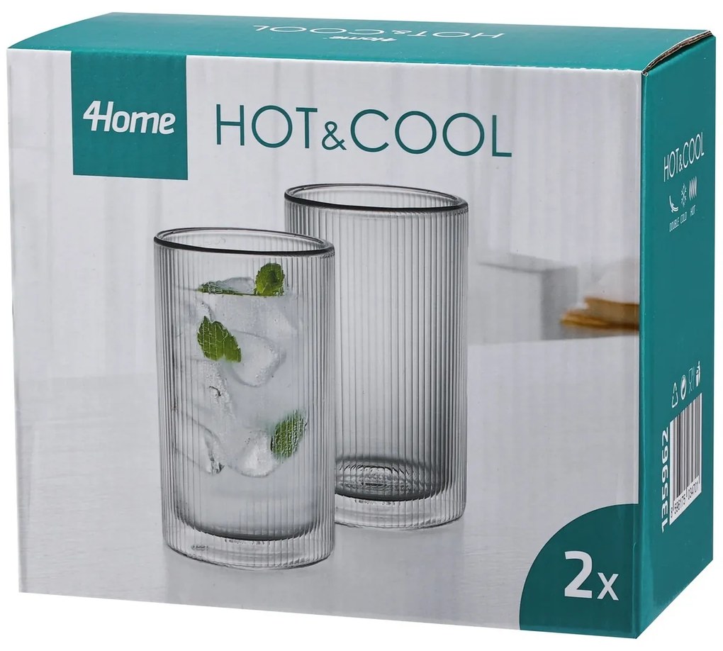4Home Haze  Hot&Cool hőálló pohár 400 ml, 2 db