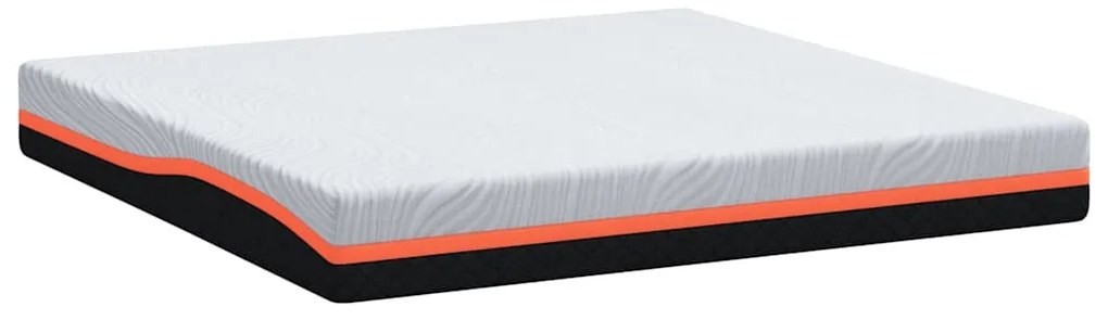 Matrac Fehér és Szürke 200 x 200 cm Memóriahab
