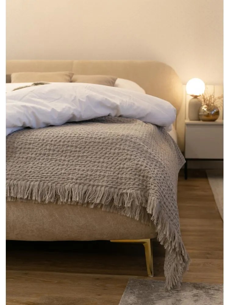 Franciaágy 180 cm Octave 180B (ágyráccsal) (bézs + arany). Akció -16%. 1099935