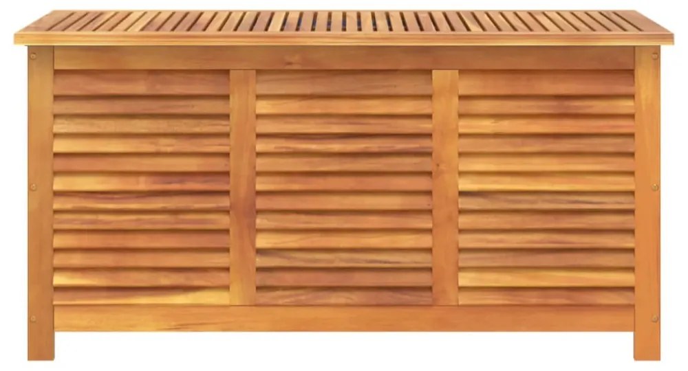 tömör akácfa kerti tárolóláda zsaluval 113 x 50 x 56 cm