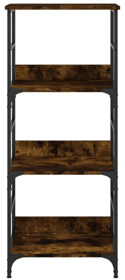 füstös tölgy színű szerelt fa könyvespolc 50 x 33 x 117,5 cm