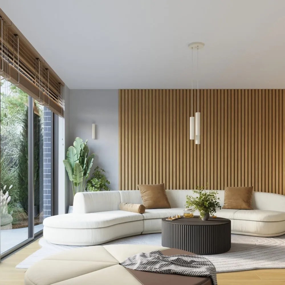 Krémszínű függőlámpa ø 19,5 cm Gleam – Sollux