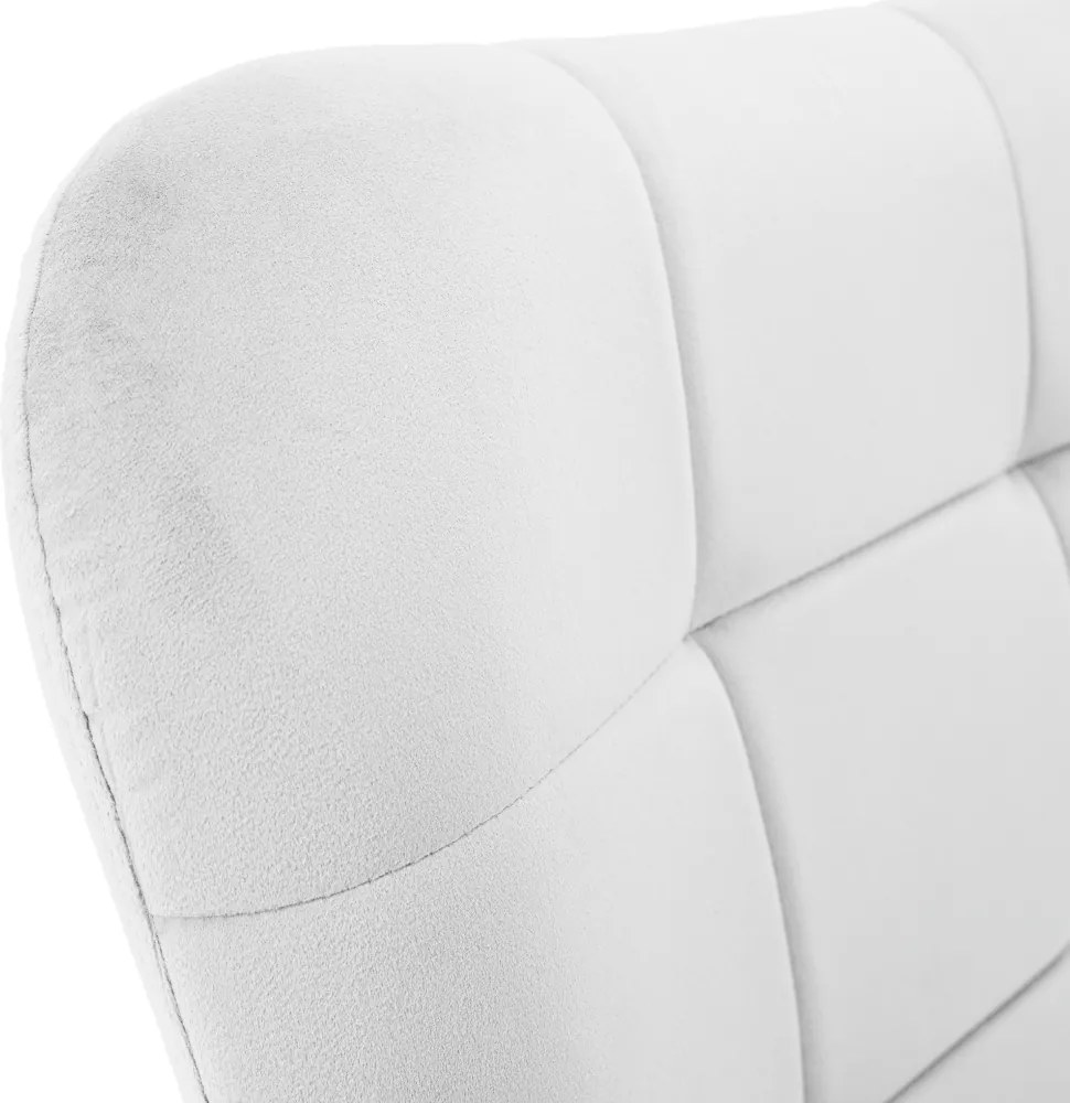 Fotel lábtartóval, világos szürke Velvet szövet/fekete, HABEN