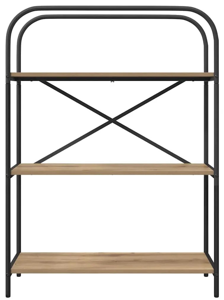 Könyvespolc kézműves tölgy 80 x 30 x 109 cm Faanyag