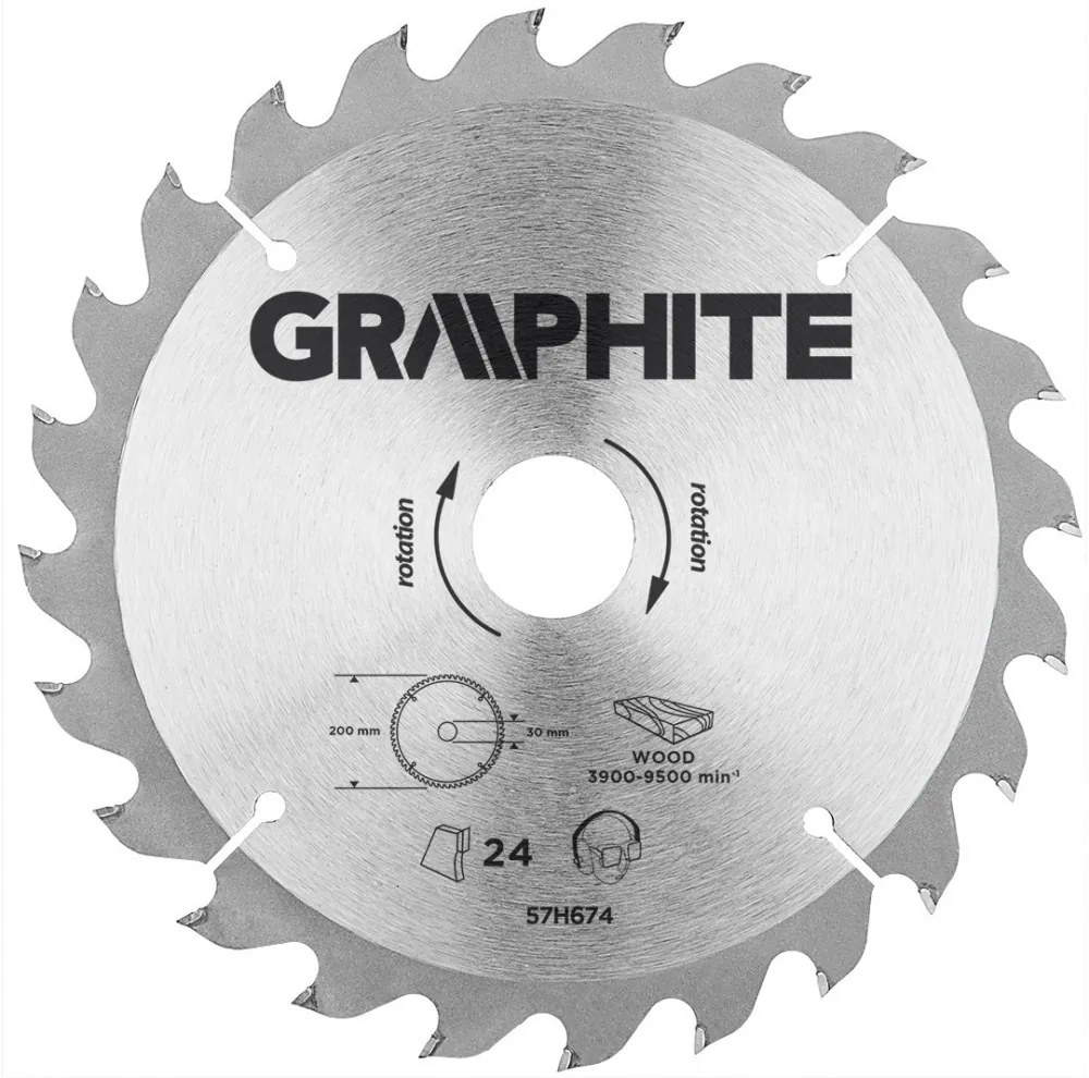 KŐRFŰRÉSZLAP 200*30 MM HM 24FOG GRAPHITE