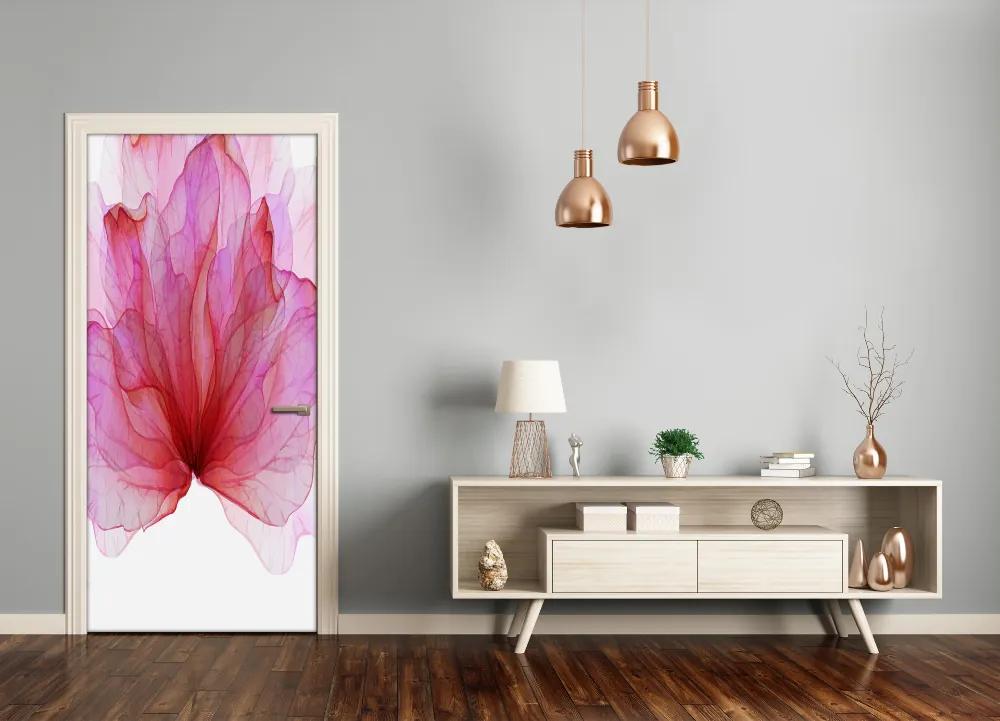 Ajtóposzter öntapadós rózsaszín virág 75x205 cm