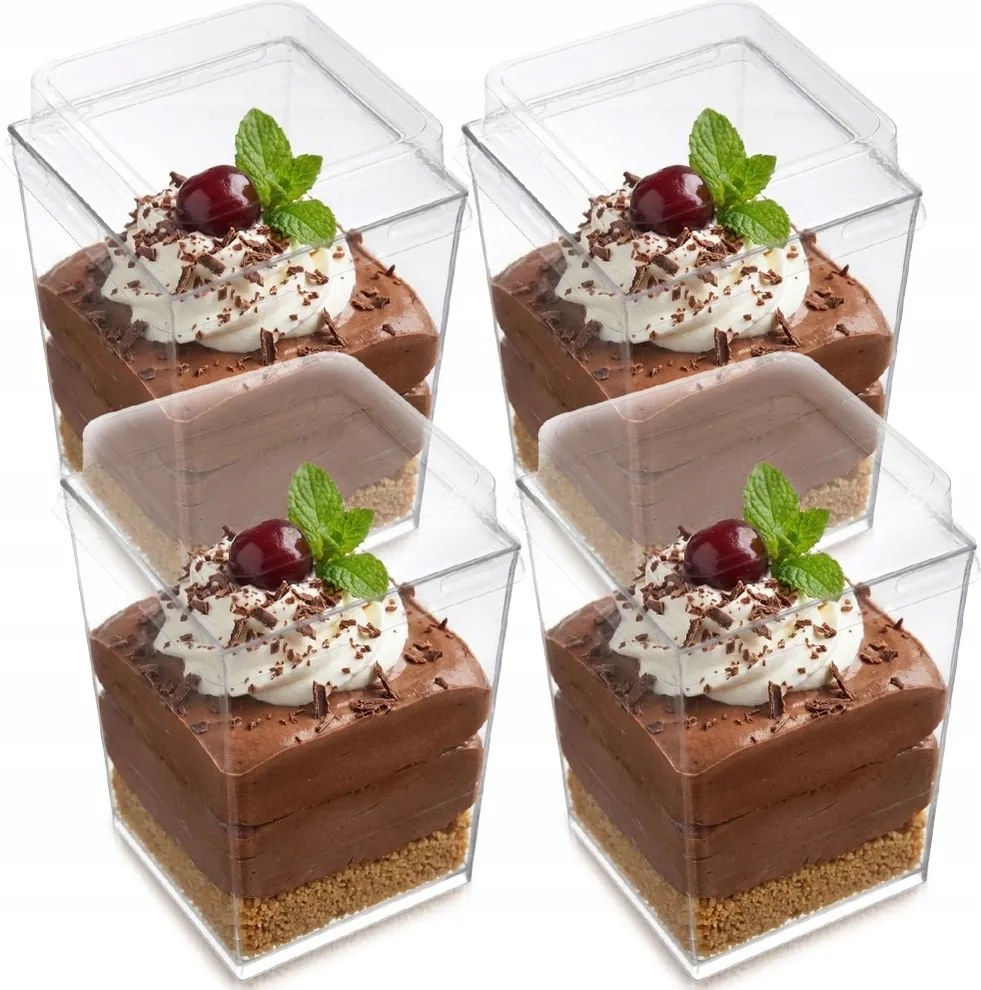 4x Poharak Desszerttartók Snackek Desszert előételek 160ml