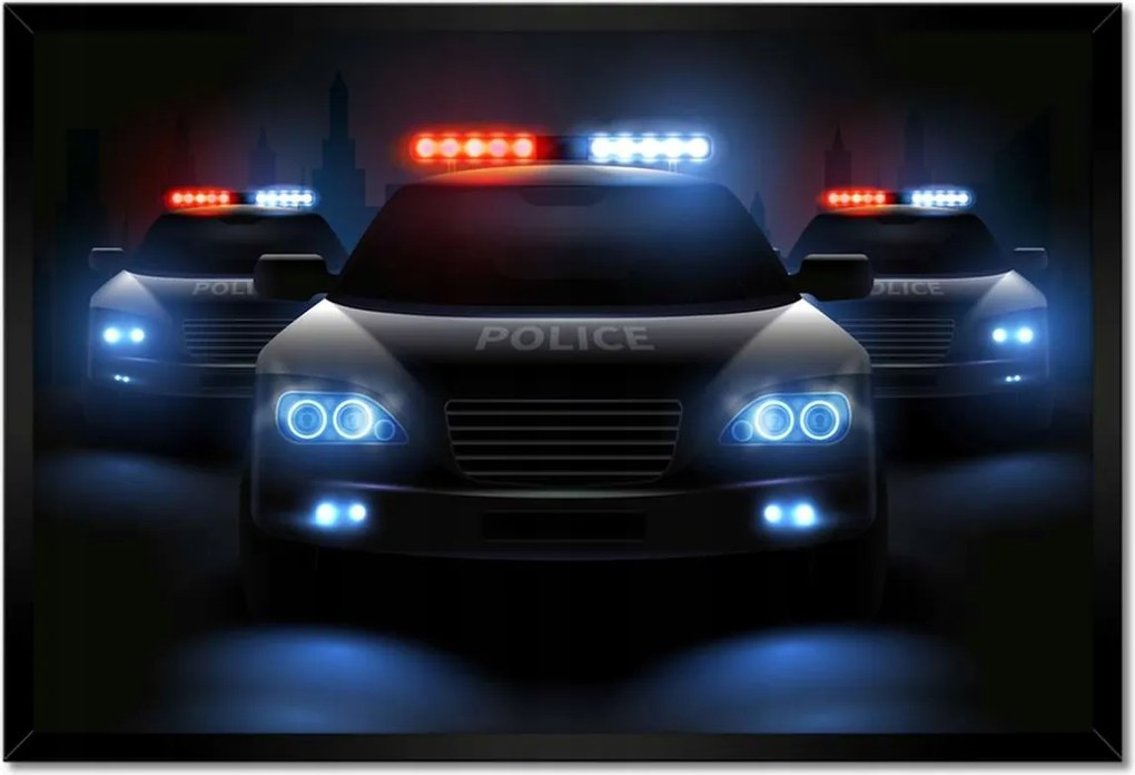 Poszterek keretben 60x40 Rendőrautók