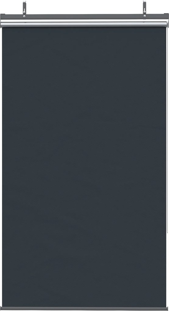 Outsunny Függőleges Napernyő Balkonra, 124 x 222 cm, Pozi és Árnyékolás, Sötétszürke | Aosom