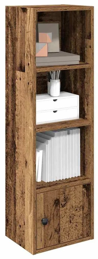 antik fa színű szerelt fa könyvespolc 31x24x102 cm