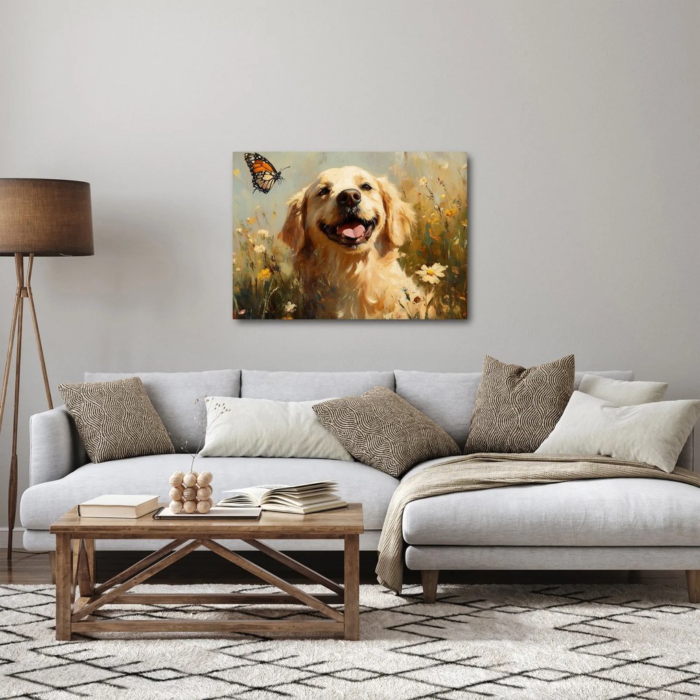 Kép - Boldog kutyus (70x50 cm)