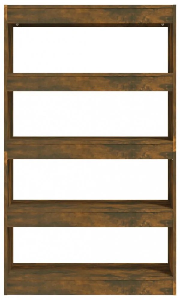 füstös tölgy színű fa könyvszekrény/térelválasztó 80x30x135 cm