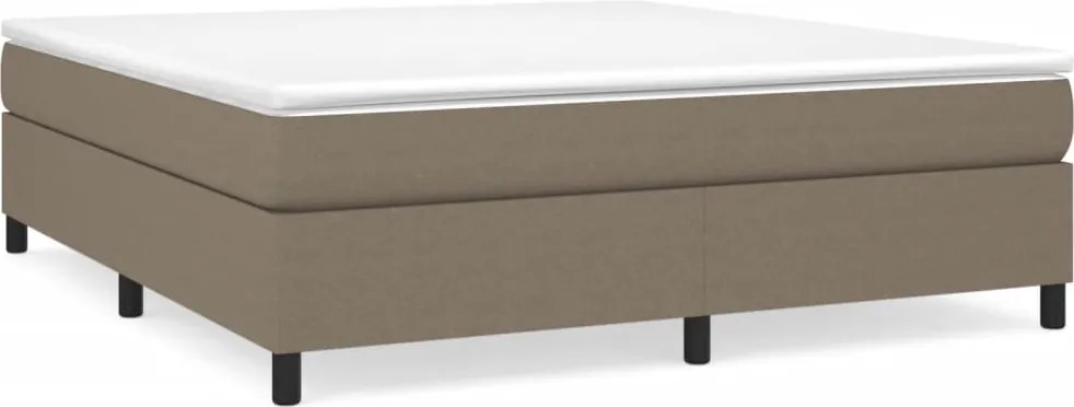 vidaXL tópszínű szövet rugós ágy matraccal 160 x 200 cm
