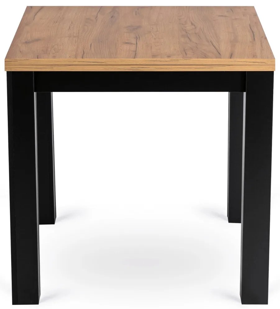 Stół MAX Rozkładany 80-160 cm Dąb Craft/Czarny