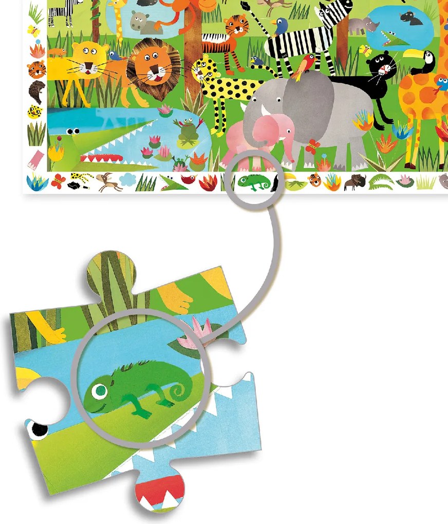 Megfigyeltető puzzle - Dzsungel, 35 db-os - Jungle