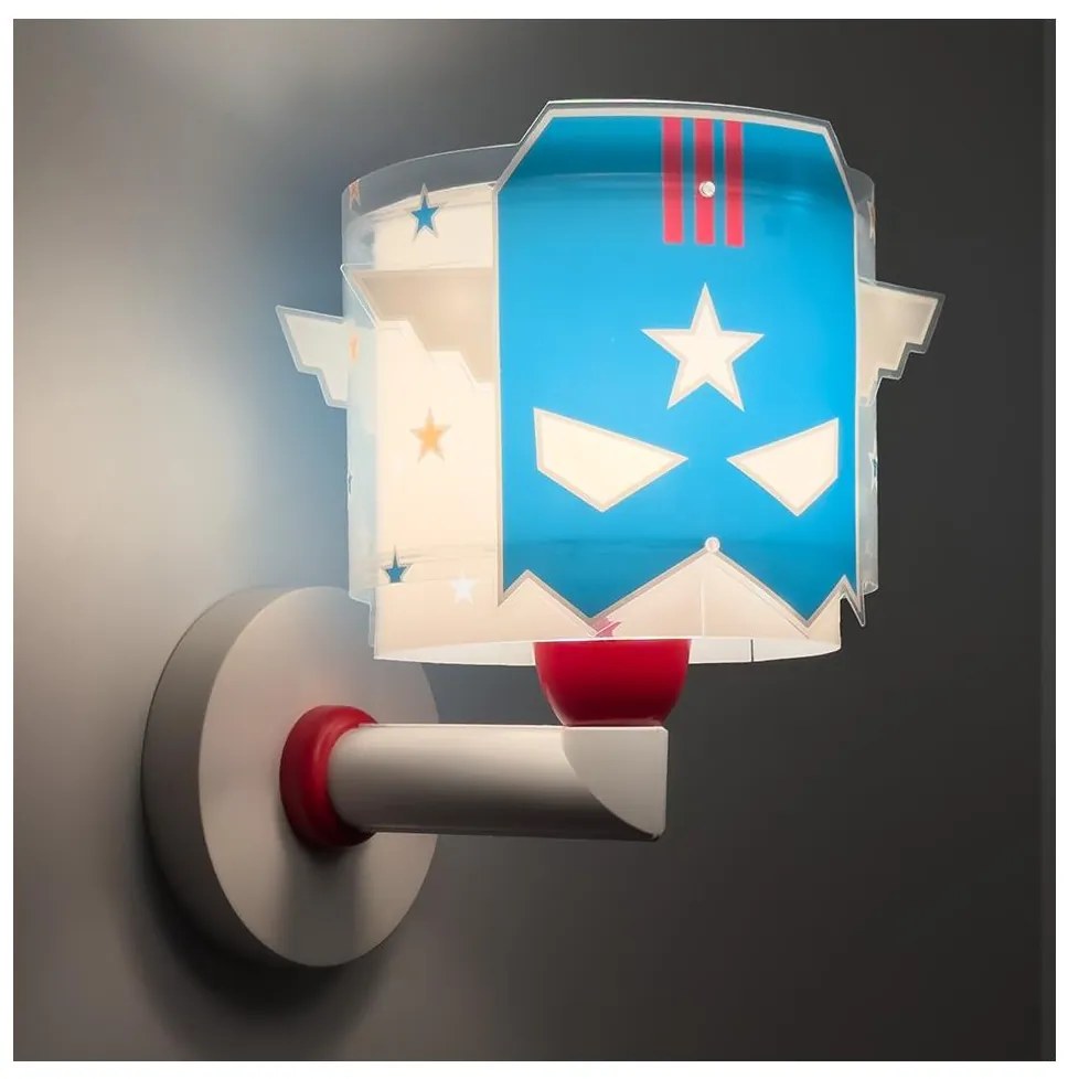 Dalber 61819 - Gyermek fali lámpatest BLUE HERO 1xE27/15W/230V