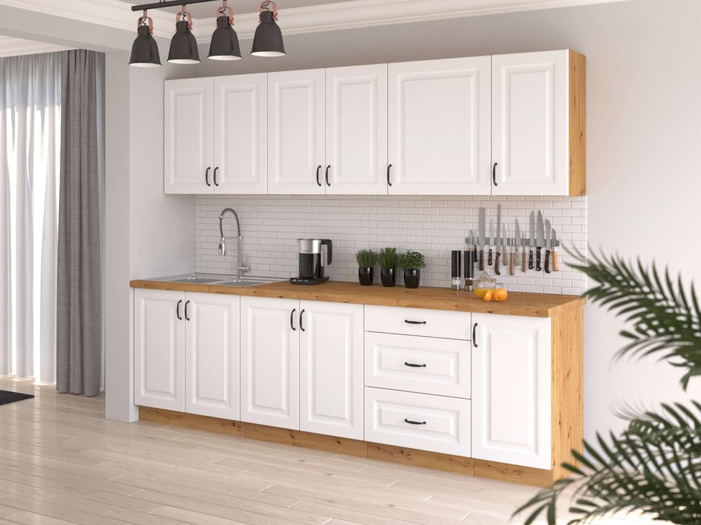 Élelmiszer szekrény a sütőhöz Sheila 60 DP 210 2F (artisan tölgy + fehér). 1032475