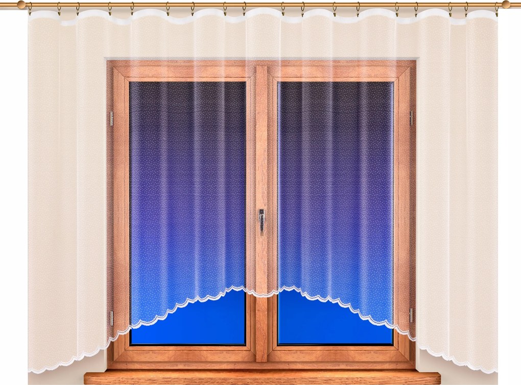 Mg Függöny 14685 Fehér 320X175 kész szalaggal