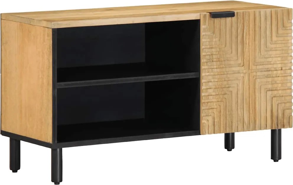 vidaXL barna tömör mangófa TV-szekrény 80 x 31,5 x 46 cm