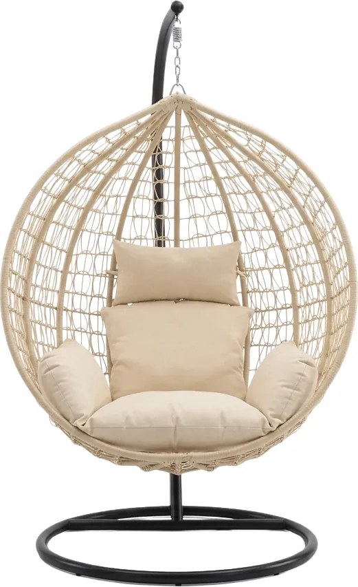 Függőszék KOKON állvánnyal, bézs