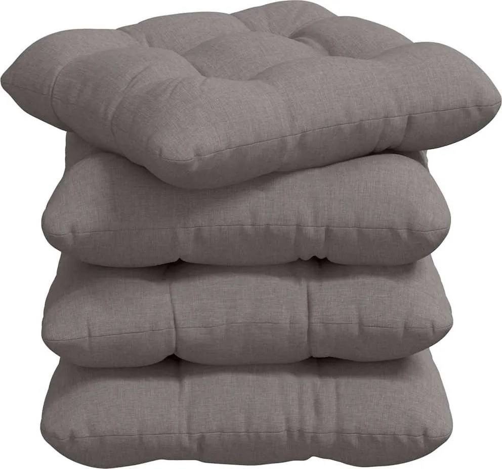 vidaXL Ülőpárnák 4 pcs Tópszínű 40 x 40 x 12 cm szövet