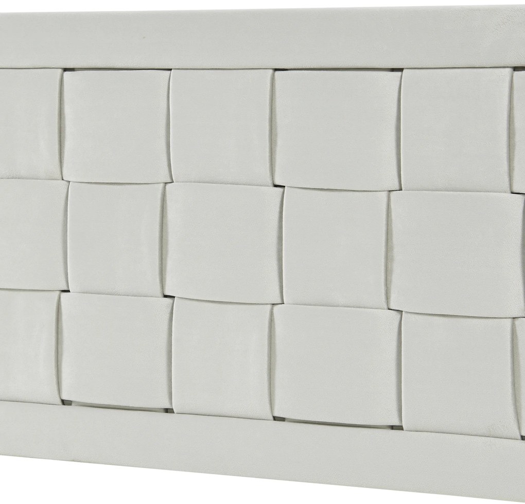 Fejtámla Tervo 180x45 cm bársony szürke [en.casa]