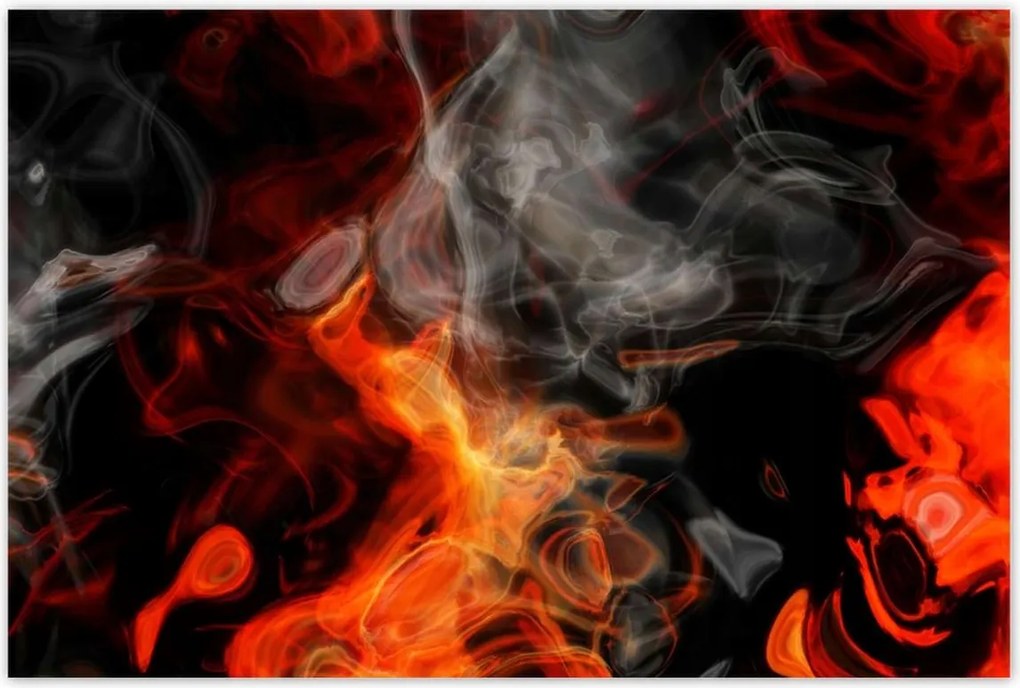 Poszterek 120x80 Tűz füst