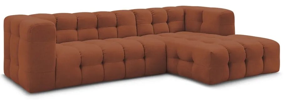 Téglavörös sarokkanapé (jobb oldali) Cloud – Bobochic Paris