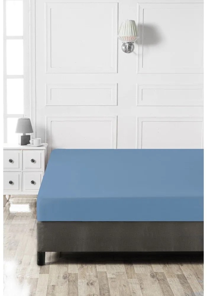 Kék gumis pamut lepedő 140x200 cm – Mijolnir