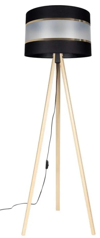 Állólámpa CORAL 1xE27/60W/230V bézs/fekete/arany