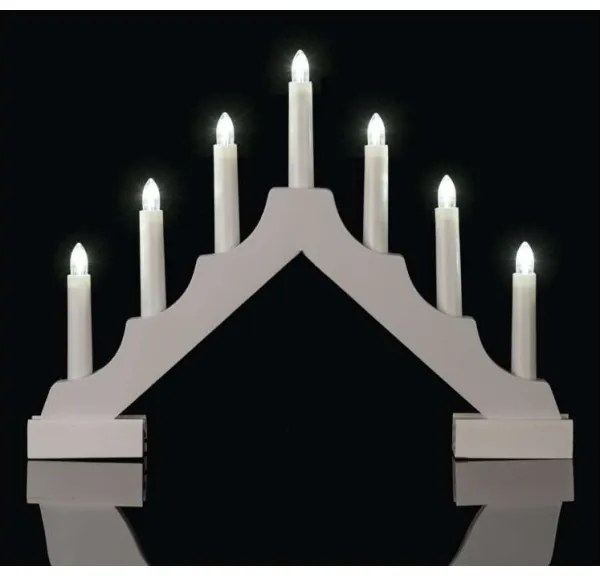 LED Karáconyi gyertyatartó 7xLED/2xAA fehér