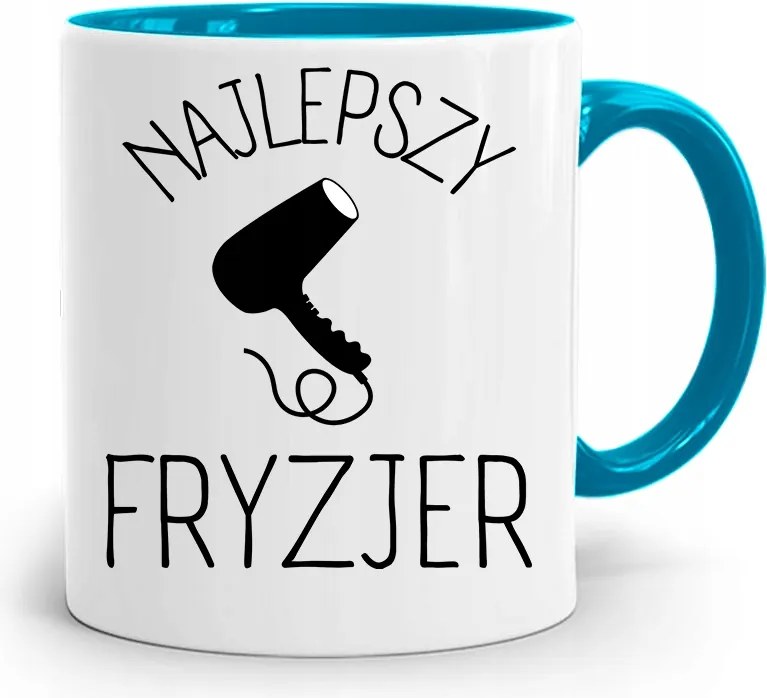 Kék Bögre Fodrásznak Legjobb Fodrász Nyomtatott Fotóval