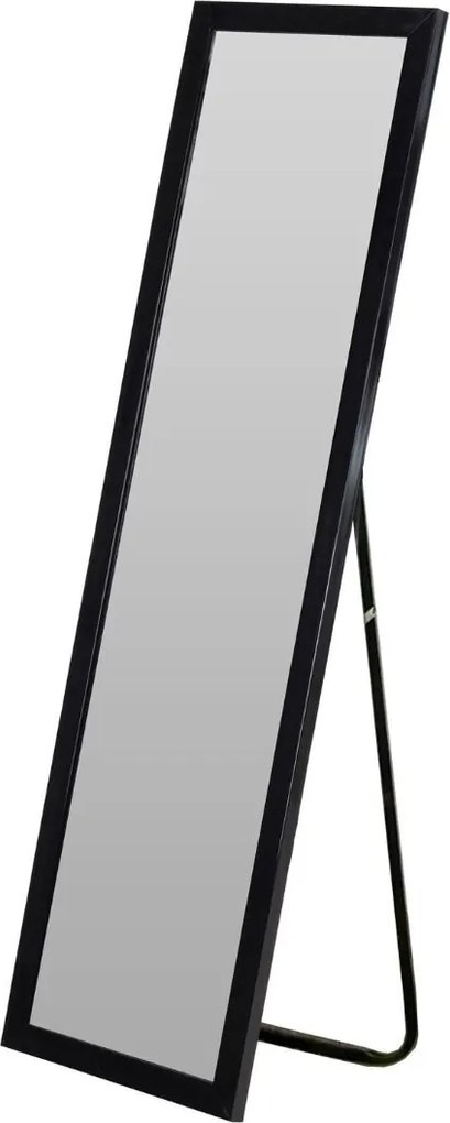 Álló Tükör Téglalap Alakú Függőleges Magas Fekete Fém Keret 36 X 126 CM