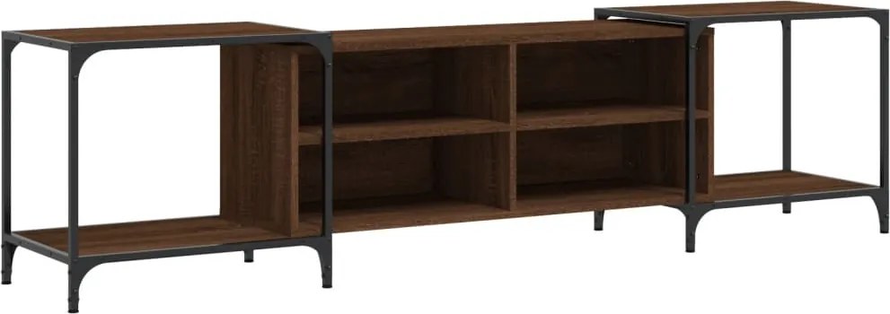vidaXL barna tölgy színű szerelt fa TV szekrény 203 x 37 x 50 cm