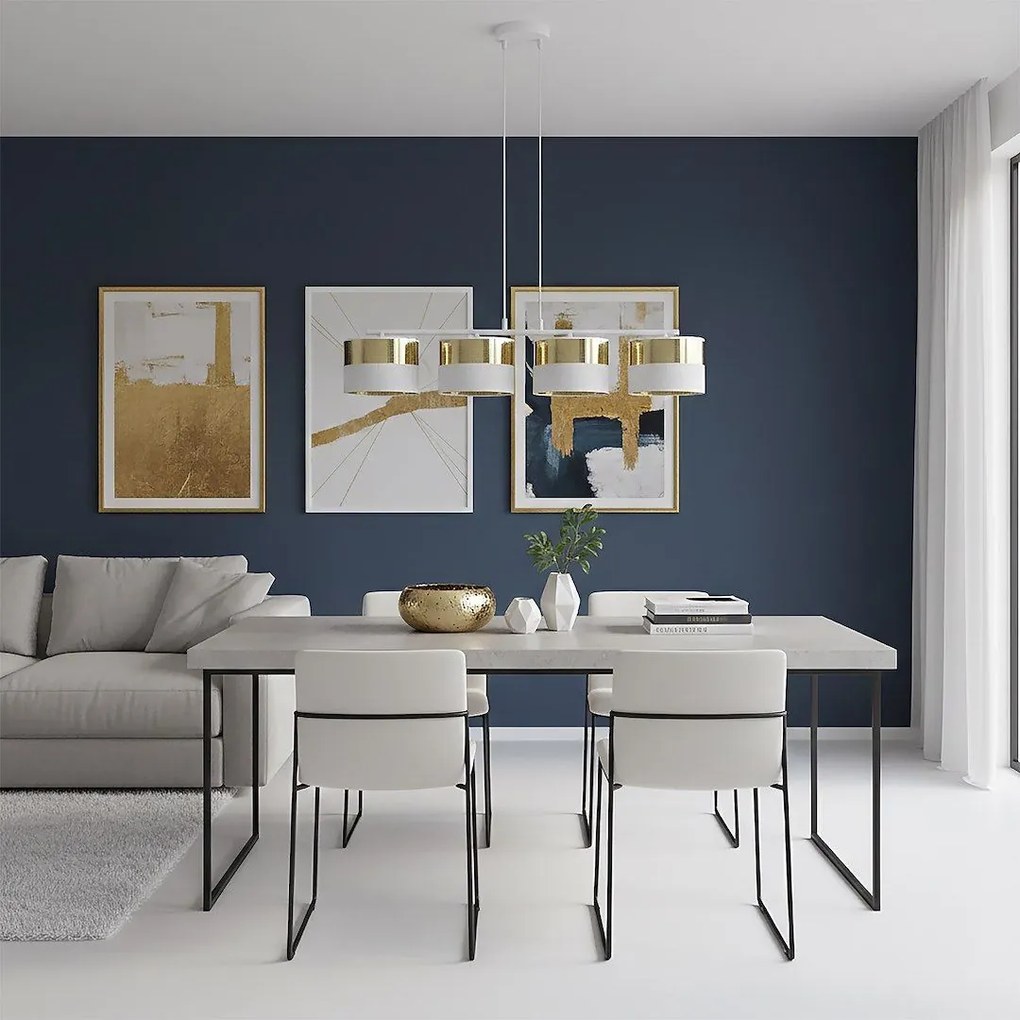 Emibig modern függeszték lux fehér arany emi1650/4