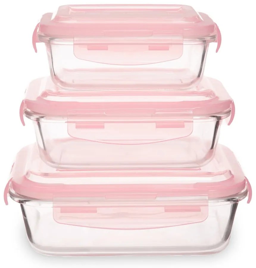 Üveg élelmiszertartó doboz szett 3 db-os Freska – Premier Housewares