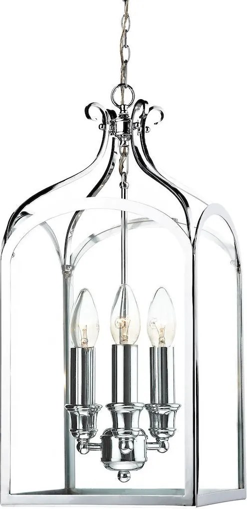 DAR LIGHTING SEN0350 SENATOR Klasszikus Függesztett Lámpa Csiszolt Króm E14 IP20
