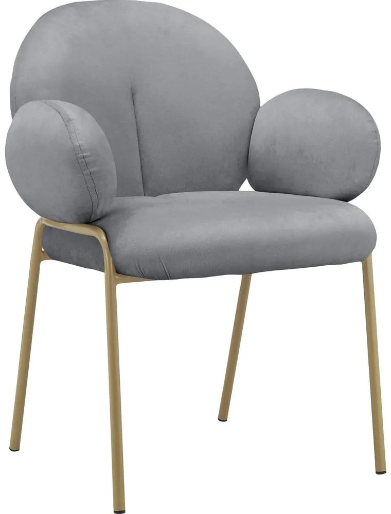 Szürke kárpitozott karfás étkezőfotel szett 2 db-os Iwama – Støraa