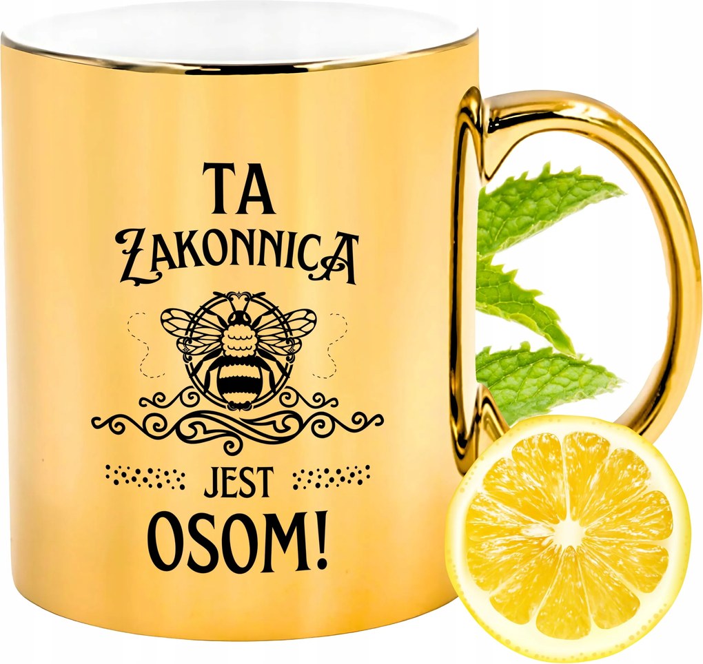 Arany csillogó bögre apácáknak ajándék fényképes nyomtatással